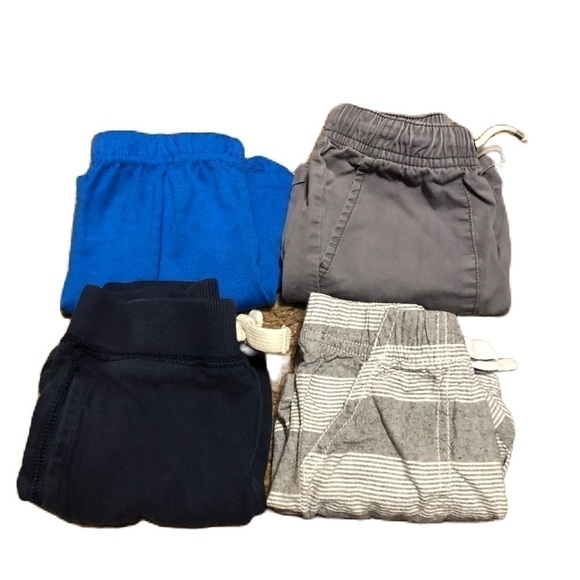 3T Boys Shorts Bundle Cat & Jack Jumping Beans Gray Striped Blue Lot Black - Picture 1 of 7